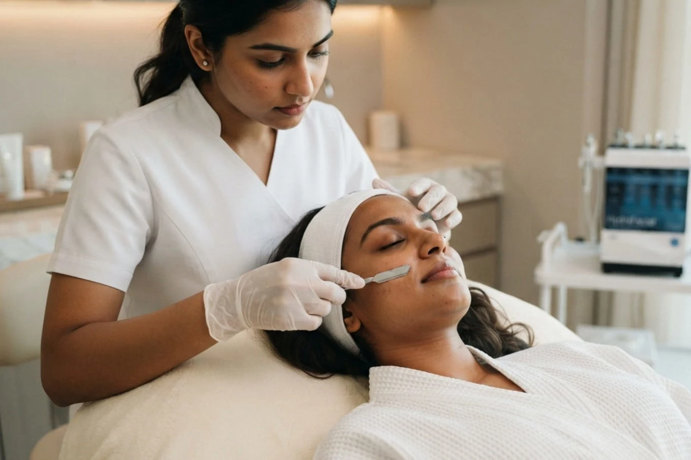 Dermaplaning before HydraFacial — the integrated protocol for pre-event bridal work