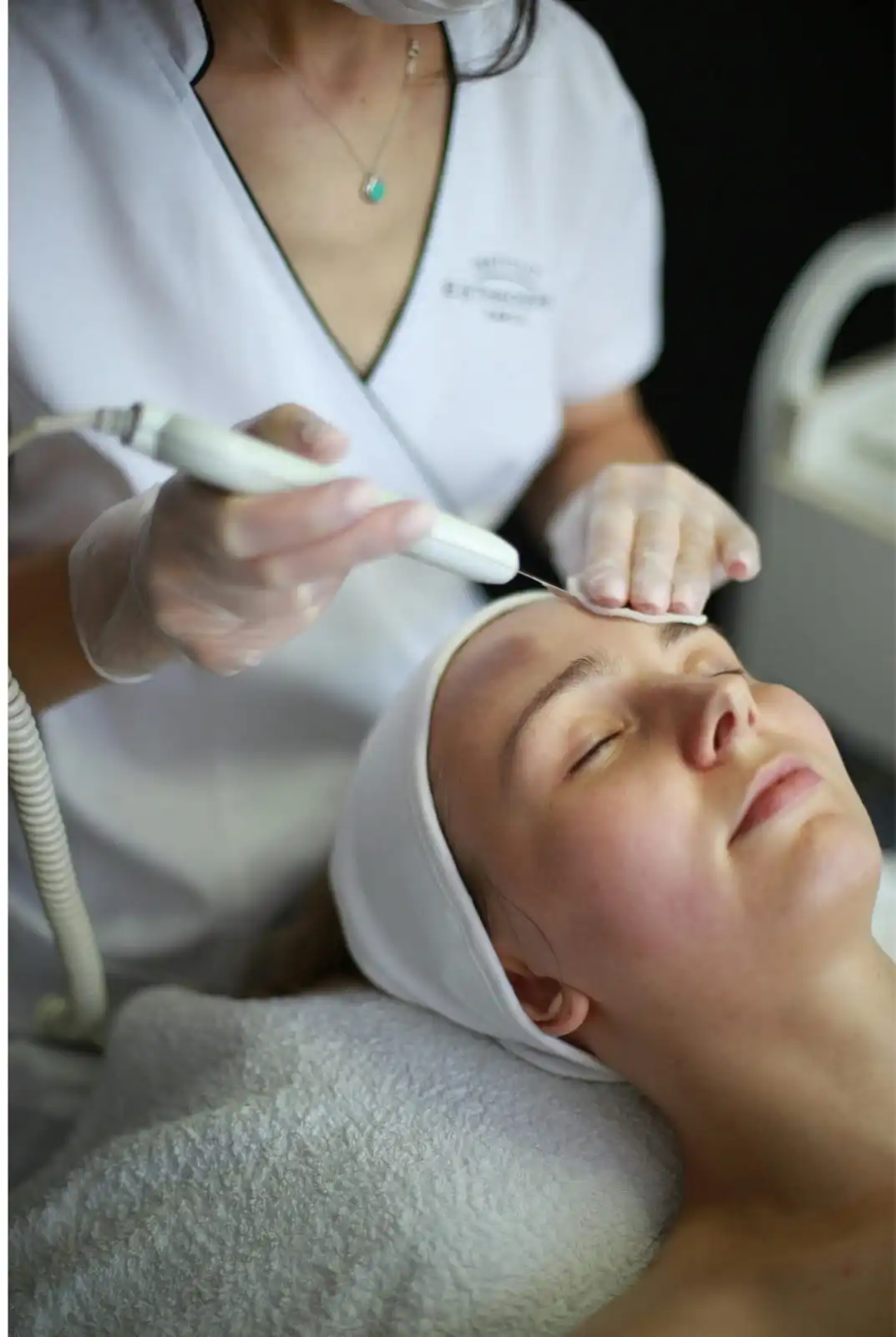 Exosome skin rejuvenation topical serum application post-microneedling Vedara Care JVC Dubai