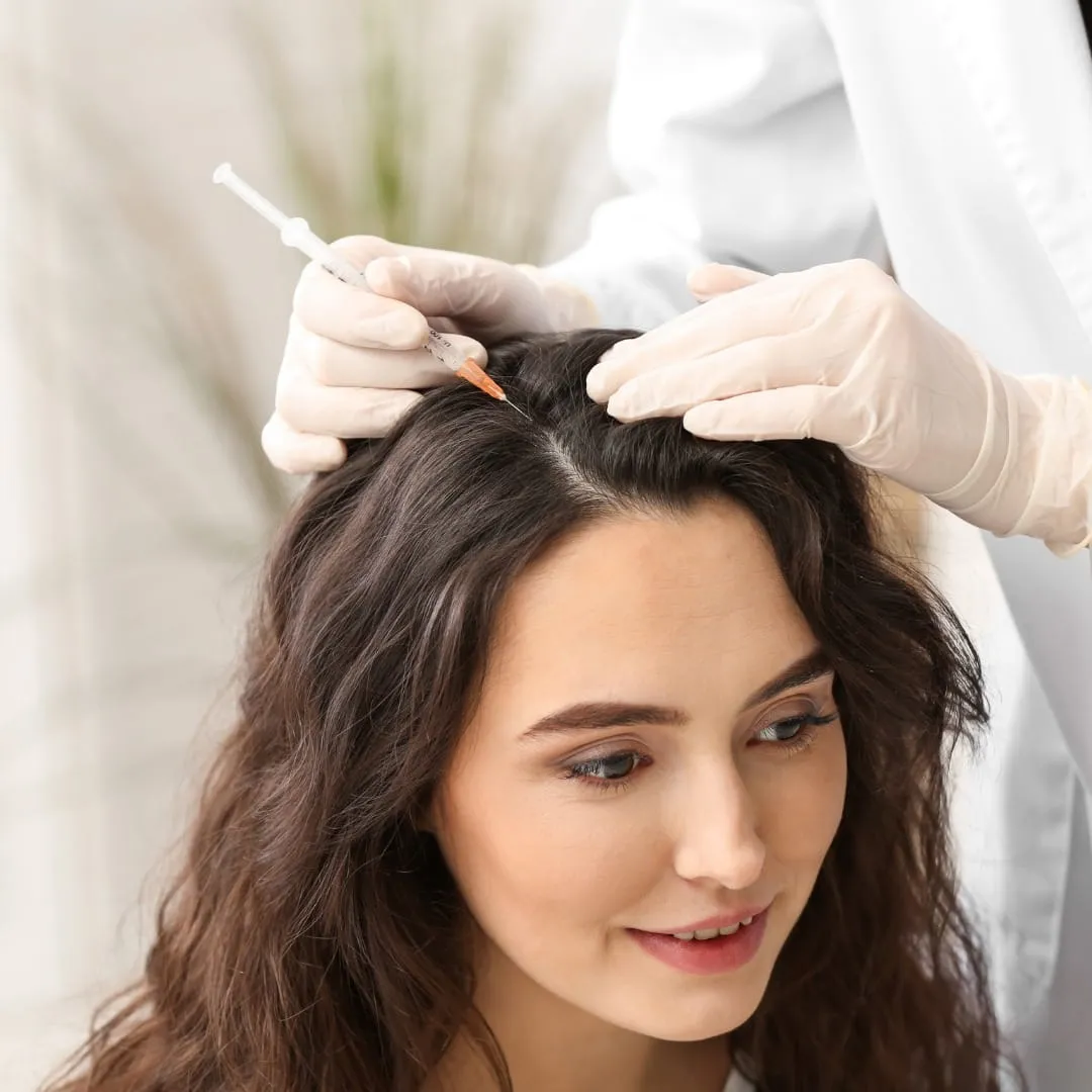 Hair growth cycle and follicle miniaturisation educational illustration