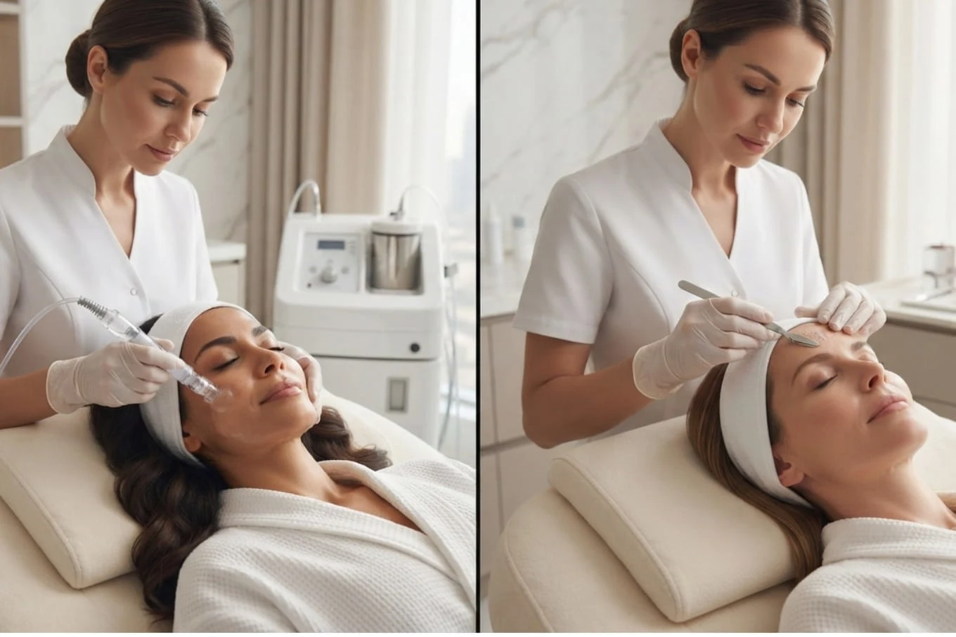 Microdermabrasion vs Dermaplaning — which suits your skin?