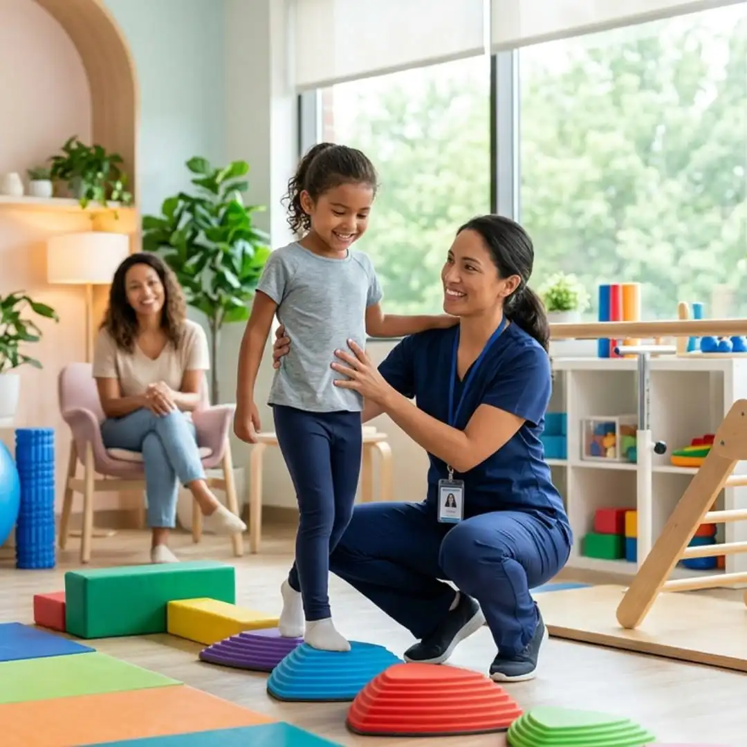 Therapeutic play in paediatric physiotherapy at Vedara Care JVC