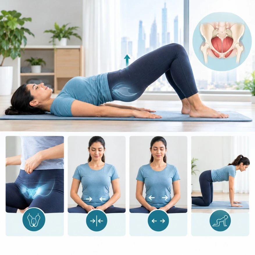 How to do pelvic floor exercises, Vedara Care, JVC