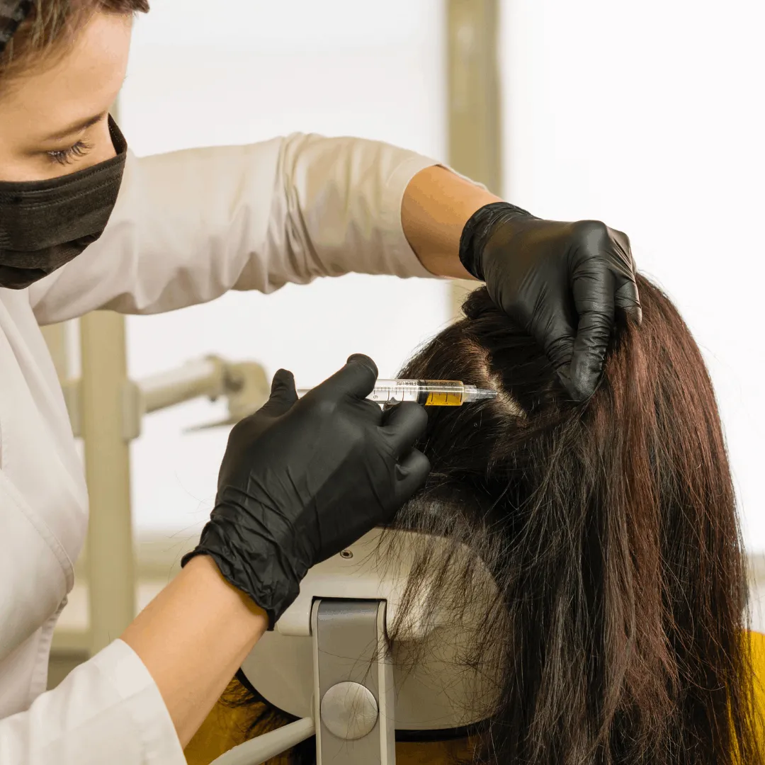 PRP hair treatment biological process illustration Vedara Care JVC