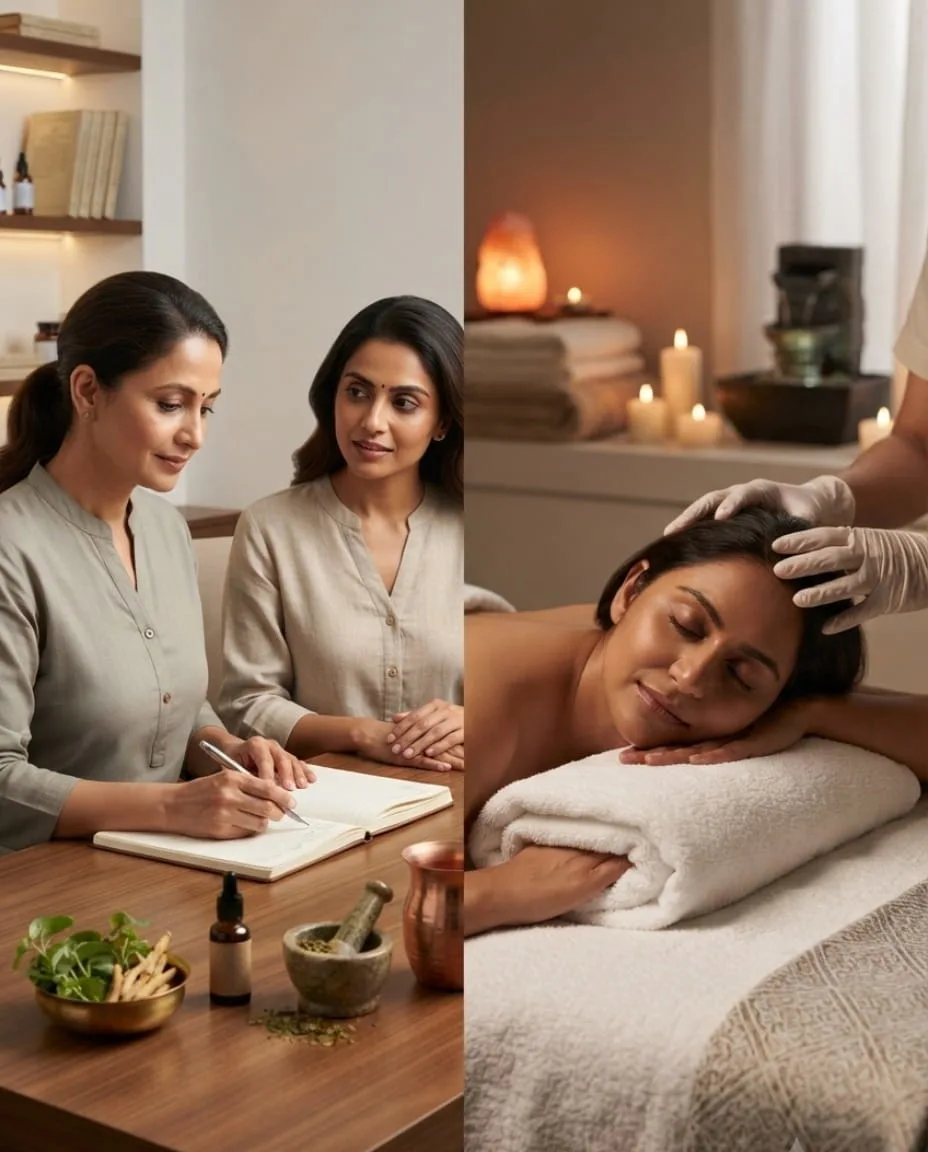 Authentic Ayurvedic stress management vs spa relaxation Vedara Care
