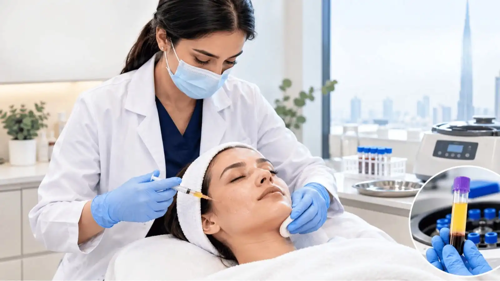 Vedara Care JVC polyclinic PRP facial treatment Dubai